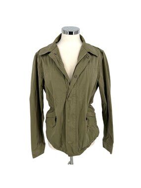 Theory Donaldson Sturdy Utility Jacket Olive Green Size Medium